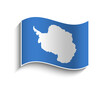 Vector Antarctica waving Flag Icon