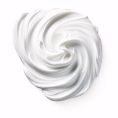 Wall Mural - Isolated white mousse cleanser foam, used for shaving, on a white background.