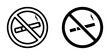No smoking icon. symbol for mobile concept and web design. vector illustration