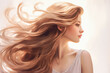 © mila103 - Beautiful young woman with long hair. Portrait of a girl with flying hair.