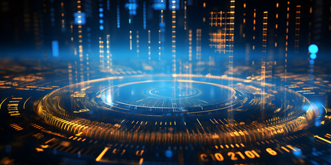 technology background with code