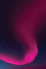 Wall Mural - Purple aurora borealis. Blue night starry sky and pink polar lights