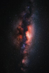 Sticker - milky way, stars and nebula. night starry sky. space vector background