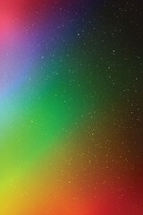 Sticker - Rainbow aurora borealis. Night starry sky and colorful northern lights