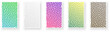 Set of paper cards with textured pattern design and rough contrast reaction diffusion curve lines. Psychedelic banner, flier, invitation, booklet.