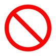 Verboten Schild in rot Vektor Symbol