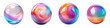 gradient ball liquid sphere  Hyperrealistic Highly Detailed Isolated On Transparent Background Png File