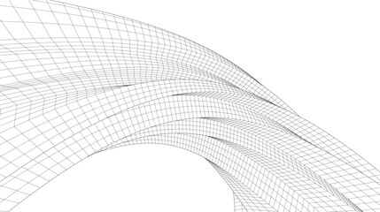 Wall Mural - abstract architecture vector 3d illustration