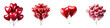 Heart shaped Balloons Hyperrealistic Highly Detailed Isolated On Transparent Background Png File