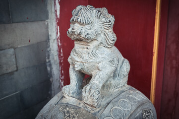 Wall Mural - Traditional architecture - stone mendun in hutong in Beijing, China