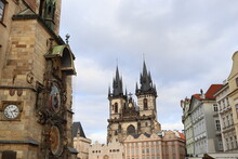 View Of The Astronomical Clock City, Pražský Orloj, Staré Město, Prague Praga Praha