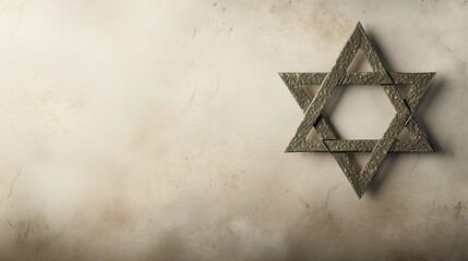 Canvas Print - Star of David, ancient symbol, emblem in the shape of a six-pointed star, Magen, culture faith, Israel Jews, symbol symbolism, flag emblem item.