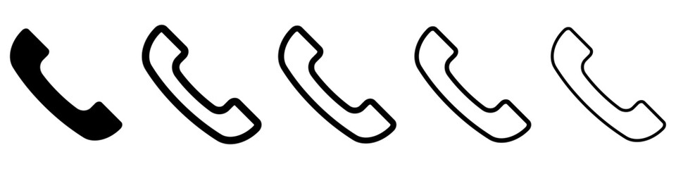 Wall Mural - phone icons set. contact us icon. telephone symbol. handset phone icon.