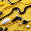 © Firgapolis - Voluminous 3d patterns made in yellow,black and white colors with wavy lines.