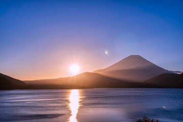 Wall Mural - 富士山と日の出