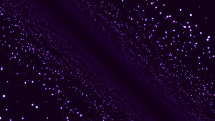 Wall Mural - portal to cyberspace with dots on black background. animation. spatial perspective with moving lumin