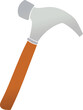 Digital png illustration of hammer on transparent background