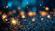 abstract glitter background with fireworks, New Year, Christmas, holiday concept 