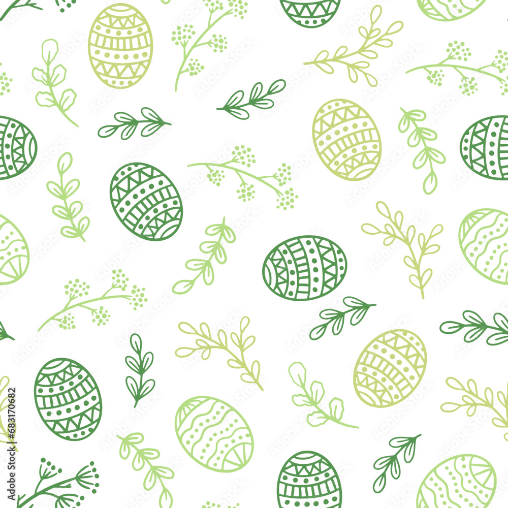 Easter egg seamless pattern. Pastel color, texture of holiday eggs ...