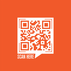 QR code vector in white background