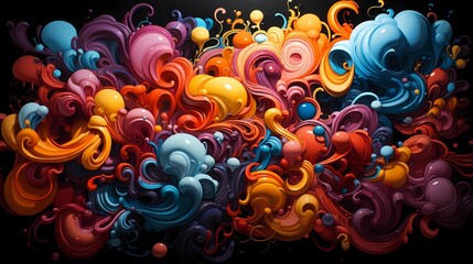 Wall Mural - Graffiti Galore Abstract background