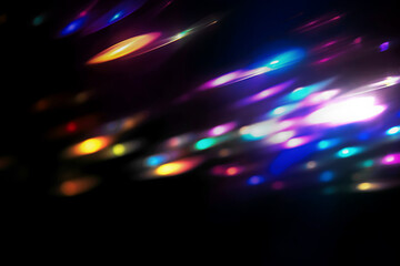 Canvas Print - Colorful light on black background light effect