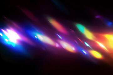 Canvas Print - Colorful light on black background light effect