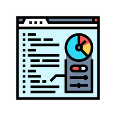 performance optimization software color icon vector. performance optimization software sign. isolated symbol illustration