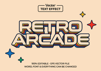 Wall Mural - retro vintage text effect, editable text effect