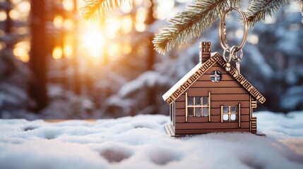 Canvas Print - house in the snow