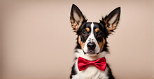 Dapper Dog Elegance: Canine Charm In A Stylish Bow Tie