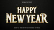 © Mulart Gallery - Editable text effect happy new year theme, luxury text style