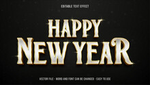Editable Text Effect Happy New Year Theme, Luxury Text Style