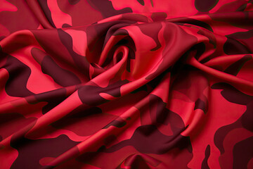 Sticker - Crimson camouflage fabric texture