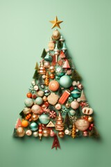 Poster - Festive decor in shape of Christmas tree