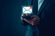 New email notification ideas for business email communication and digital marketing, email, data, media contacts, and messaging. Send newsletter Digital message technology for communication
