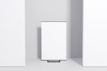 Wall Mural - blank standing banner on white background