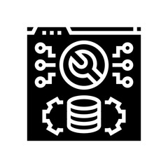 software maintenance glyph icon vector. software maintenance sign. isolated symbol illustration