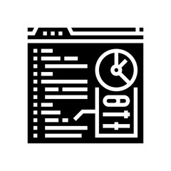 performance optimization software glyph icon vector. performance optimization software sign. isolated symbol illustration