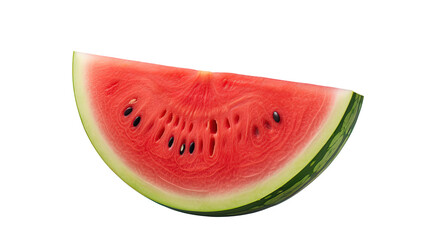 Wall Mural - Fresh raw organic watermelon on white isolated on clear png background and transparent background. fresh and organic concept for health, AI generative. 