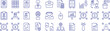 Office management outline icons set, including icons such as Agenda, Archive, Book, Brainstorming, Briefcase, Budget, and more. Vector icon collection
