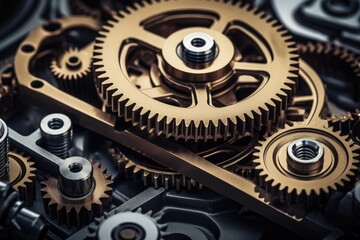 Aufkleber - Background made of industrial gears