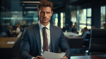 Canvas Print - Businessman preparing for an investor pitch, Business, Marketing, Sales Pitch.