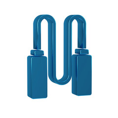 Canvas Print - Blue Jump rope icon isolated on transparent background. Skipping rope. Sport equipment.