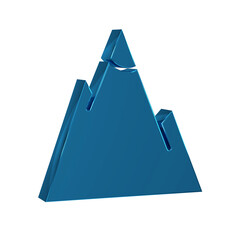 Poster - Blue Mountains icon isolated on transparent background. Symbol of victory or success concept.