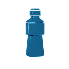 Sticker - Blue Bottle of water icon isolated on transparent background. Soda aqua drink sign.