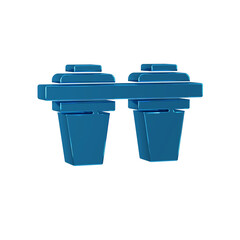 Sticker - Blue Water filter icon isolated on transparent background. System for filtration of water. Reverse osmosis system.