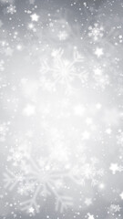 Wall Mural - Magic shining white winter holiday vertical background. Illustration.