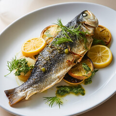 Sticker - Grilled sea bream.