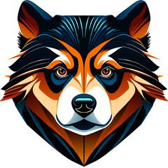 Wall Mural - Mascot illustration of a husky dog head on a white background.